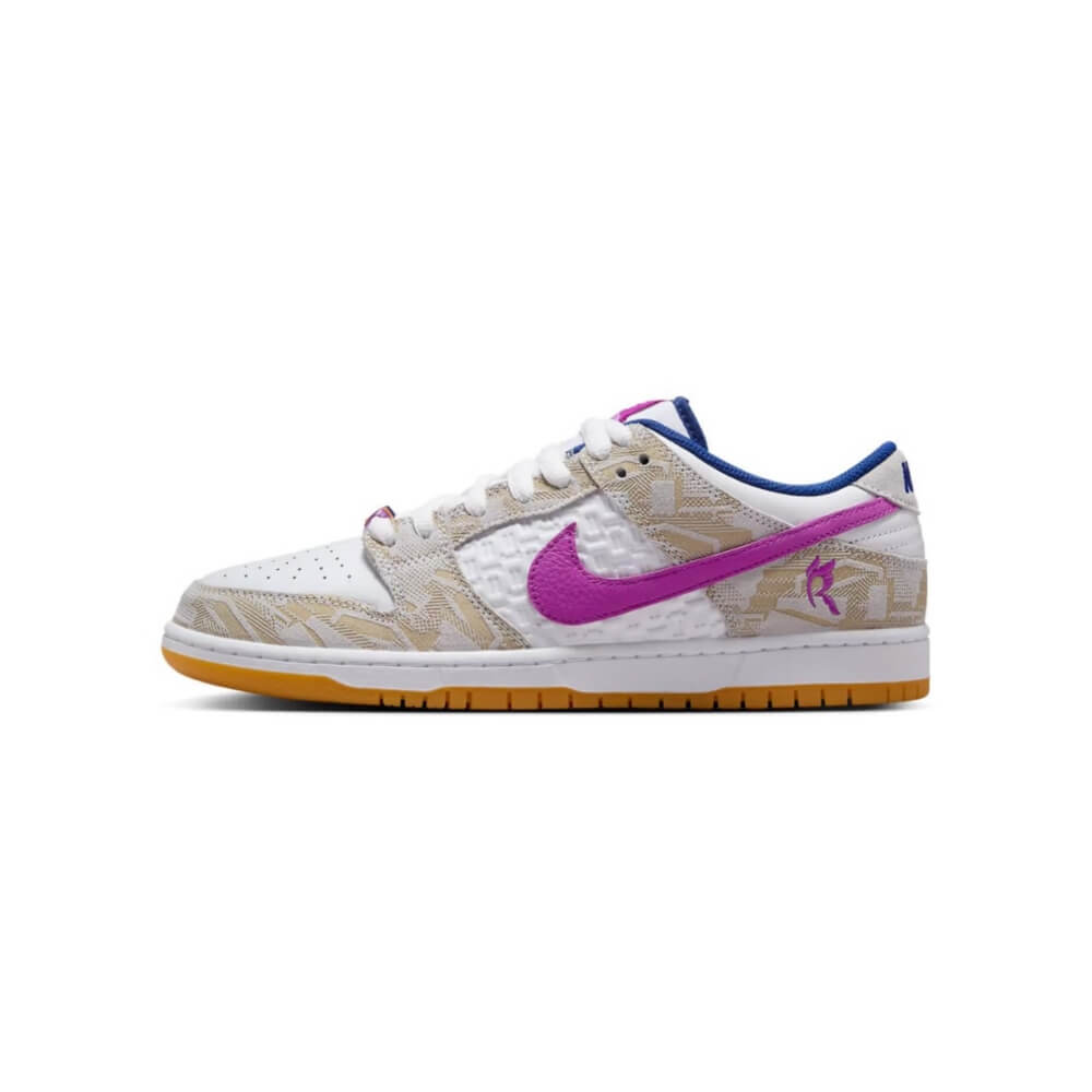 Rayssa Leal × Nike SB Dunk Low PRM "Pure Platinum and Vivid Purple" FZ5251-001